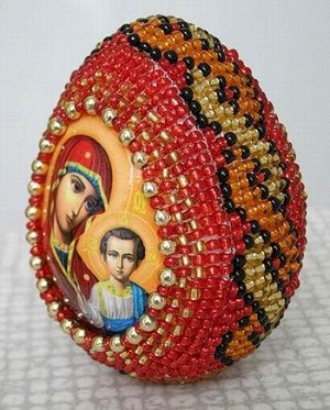 Пасхальные яйца из бисера фото 4
