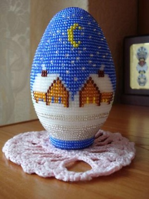 Пасхальные яйца из бисера фото 9