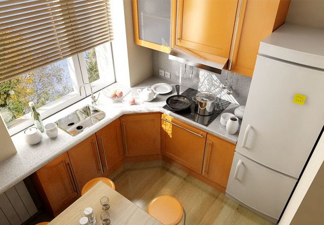 Дизайн кухни 6 кв. м фото - как облагородить хрущевскую кухню фото 1